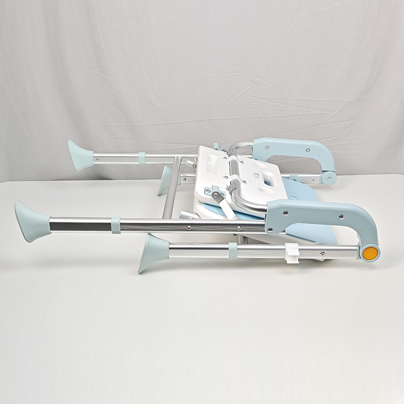 Cadeira de Chuveiro de Alumínio com Base Larga Ergonômica para Conforto