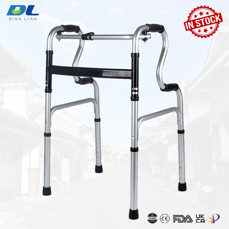 Dinglian Dl-7012 Andador Sem Rodas Estrutura Zimmer para Máxima Estabilidade e Suporte