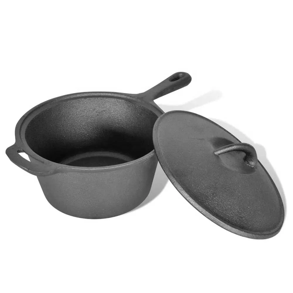 Forno holandês de ferro fundido para camping ao ar livre, utensílios de cozinha para churrasco
