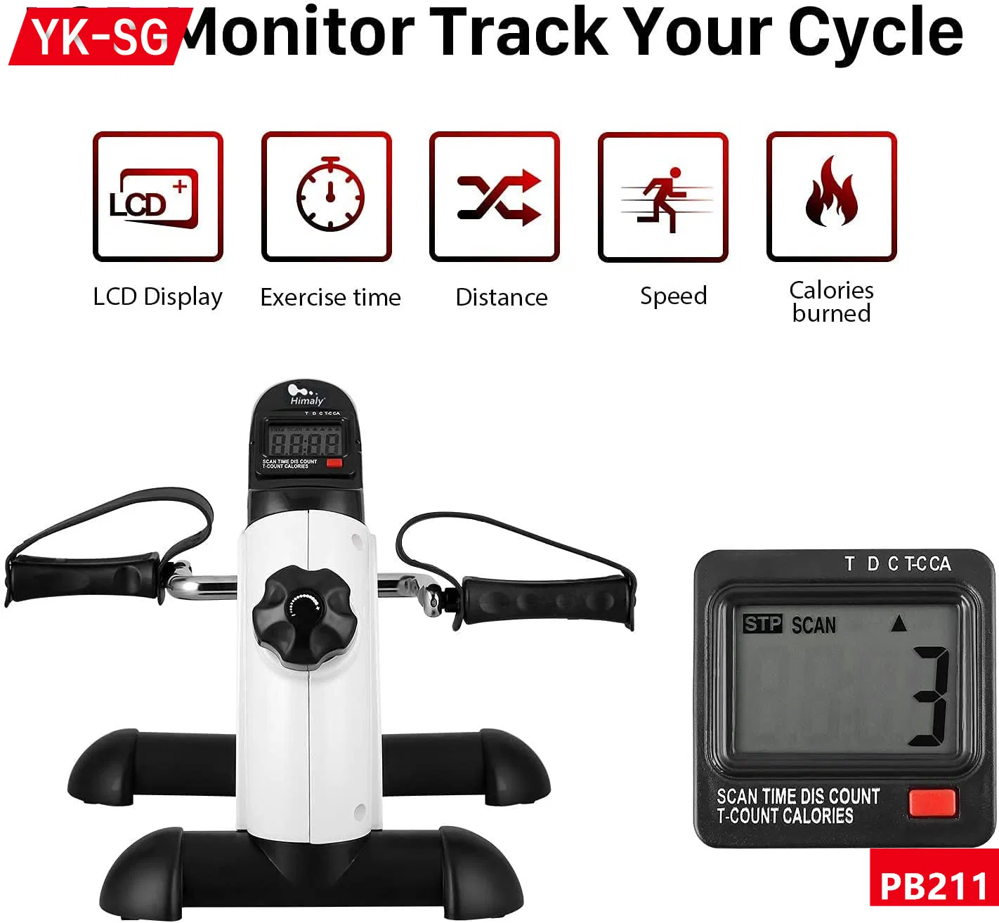 Bicicleta Mini Portátil Sob a Mesa Preço Acessível Logo Personalizado Exercitador de Pedais