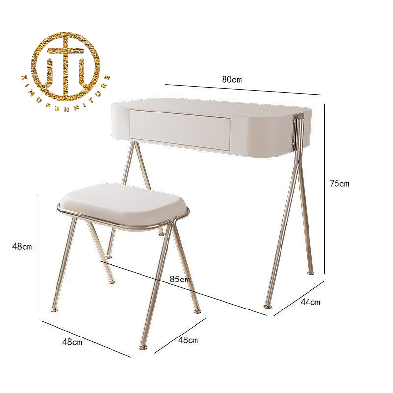 Móveis de Quarto Moderno Minimalista de Luxo Leve Mesa de Cabeceira e Tocador