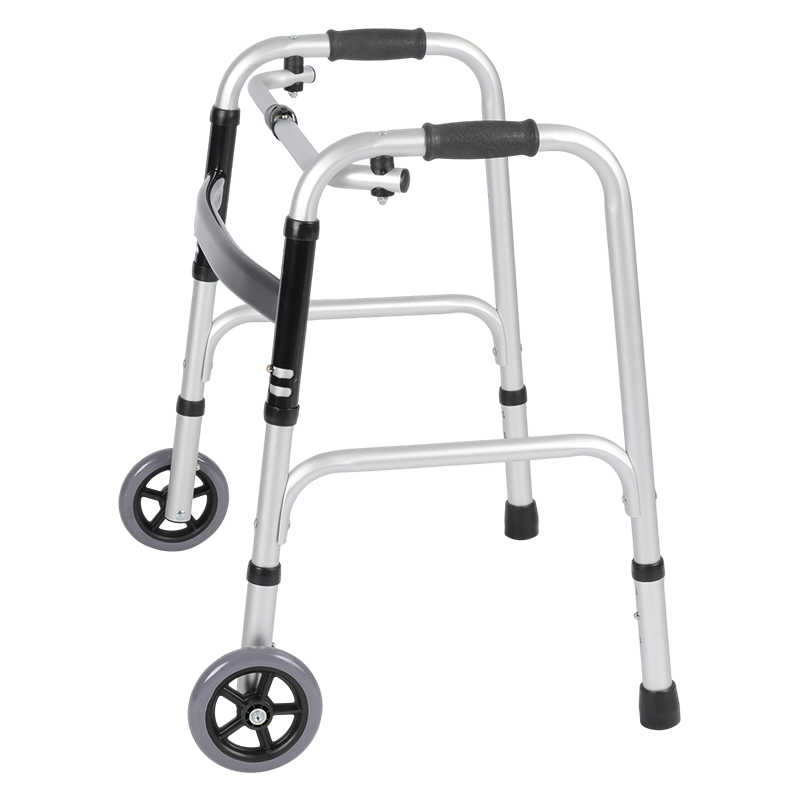 Fábrica OEM/ODM Andador Manual Multifuncional Leve com Rodas 60*50*60~65cm Andador Ajustável