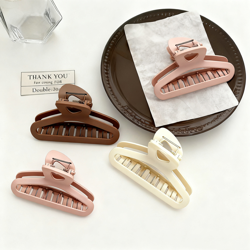 Clips de cabelo em forma de garra de tubarão com pressão suave, design de dentes largos e antideslizante, adequado para cabelos longos e curtos, estilização diária
