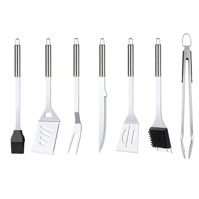 Conjunto de Ferramentas para Churrasco - Utensílios de Churrasqueira Pesados para Casa e Ferramentas de Churrasco ao Ar Livre
