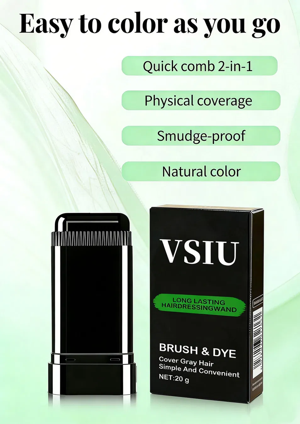 Vara de cabelo de cor
