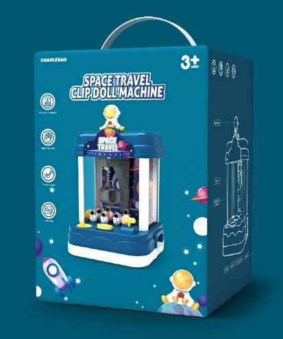 Máquina de Garra Mini Temática de Astronauta para Brincadeiras em Casa