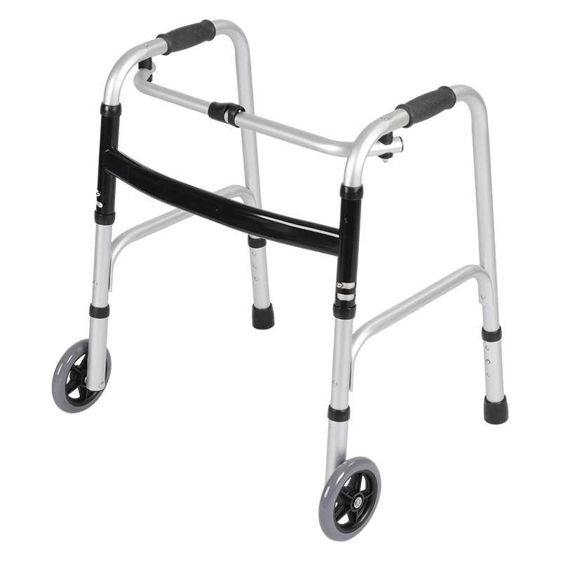 Fábrica OEM/ODM Andador Manual Multifuncional Leve com Rodas 60*50*60~65cm Andador Ajustável