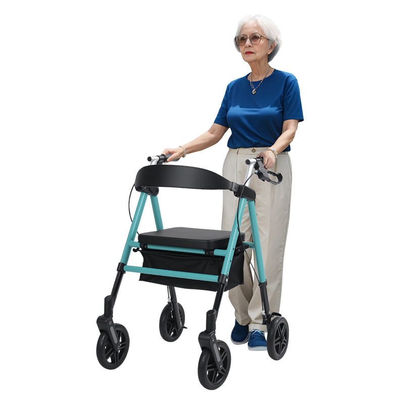 Suporte de Mobilidade com Rodas de Alumínio Dinglian Dl-7077D para Usuários Idosos Andador
