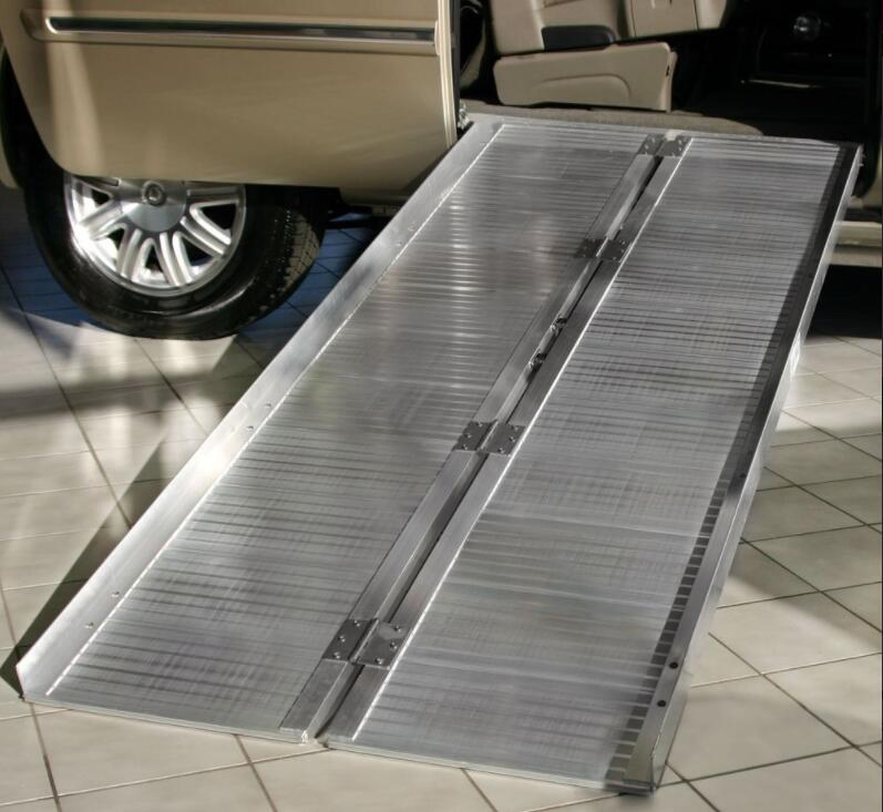 Rampa de Alumínio para Cadeira de Rodas Rampa Portátil para Carregar Cortador de Grama