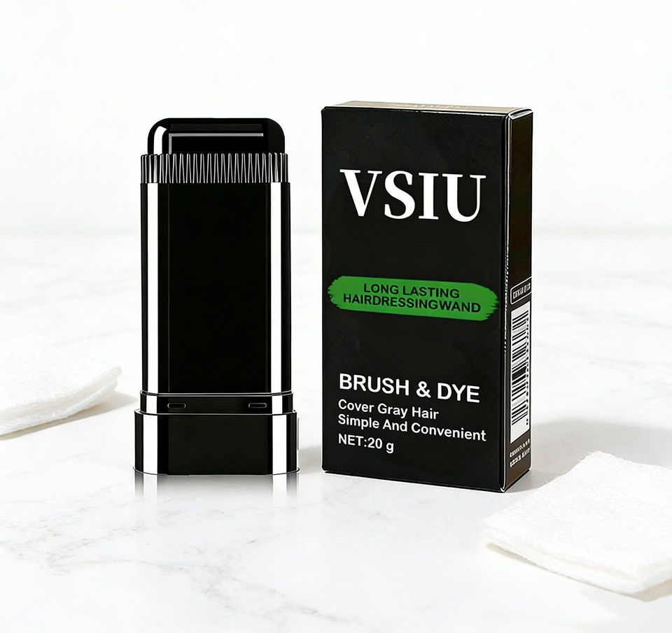 Pente de Tintura de Cabelo Visu Easy Carry, Bastão de Cobertura de Cabelos Grisalhos para Uso em Movimento, Cobertura Natural Física