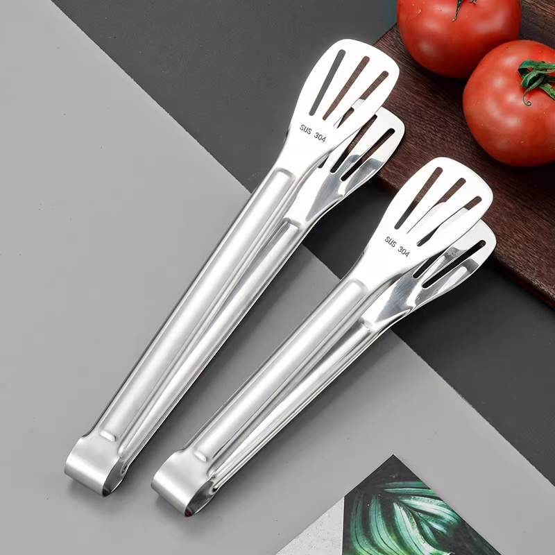 Pinças de Churrasco Douradas para Alimentos, Clipe para Bife, Aço Inoxidável, Suporte Oco para Bolo, Pão, Grelha, Utensílios de Cozinha, Acessórios de Cozinha