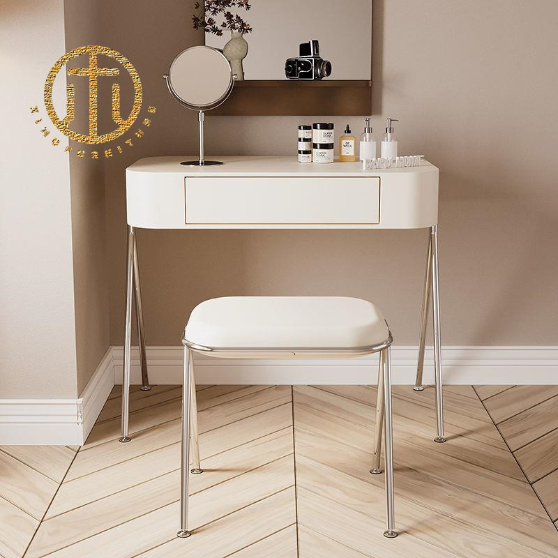 Móveis de Quarto Moderno Minimalista de Luxo Leve Mesa de Cabeceira e Tocador