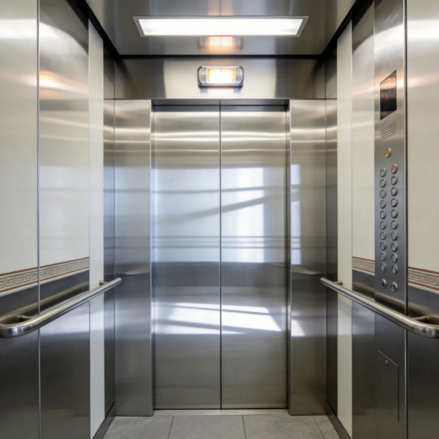 O elevador do hospital ambulatorial facilita o fluxo eficiente de pacientes entre os departamentos
