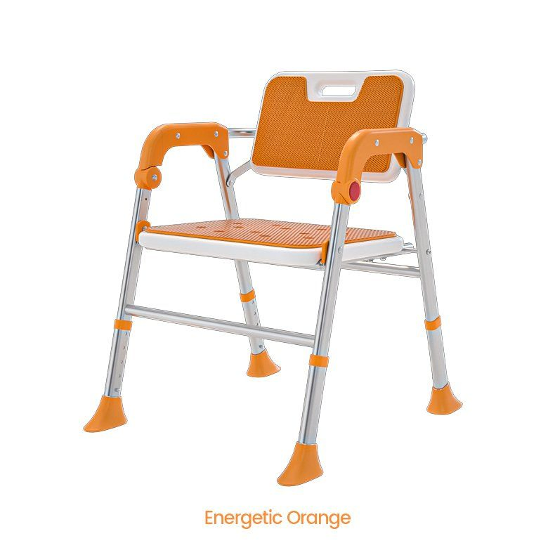 Cadeira de Chuveiro de Alumínio com Base Larga Ergonômica para Conforto