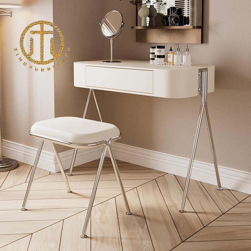 Móveis de Quarto Moderno Minimalista de Luxo Leve Mesa de Cabeceira e Tocador