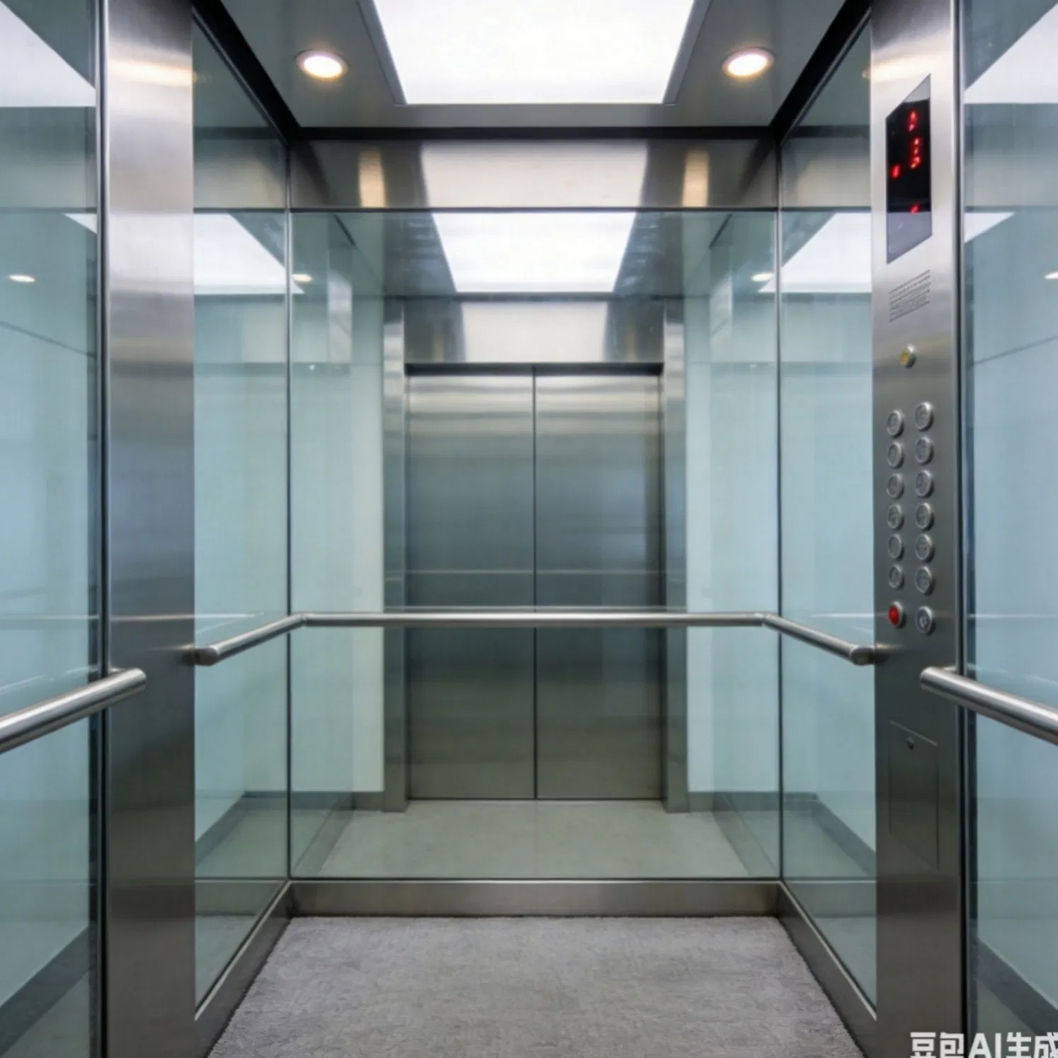 O elevador do hospital ambulatorial facilita o fluxo eficiente de pacientes entre os departamentos