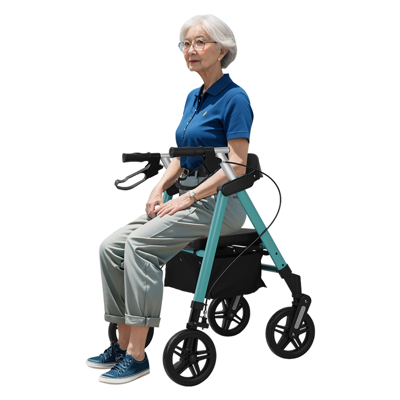 Suporte de Mobilidade com Rodas de Alumínio Dinglian Dl-7077D para Usuários Idosos Andador