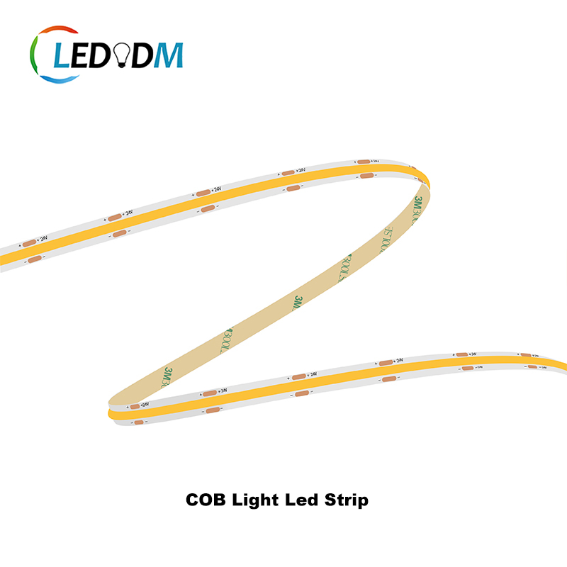 Dim to Warm 24V CCT COB LED Vs SMD LED Strip Warm White Ultra Thin Cheap Dream Color China COB LED Strip with ETL CE Rhos