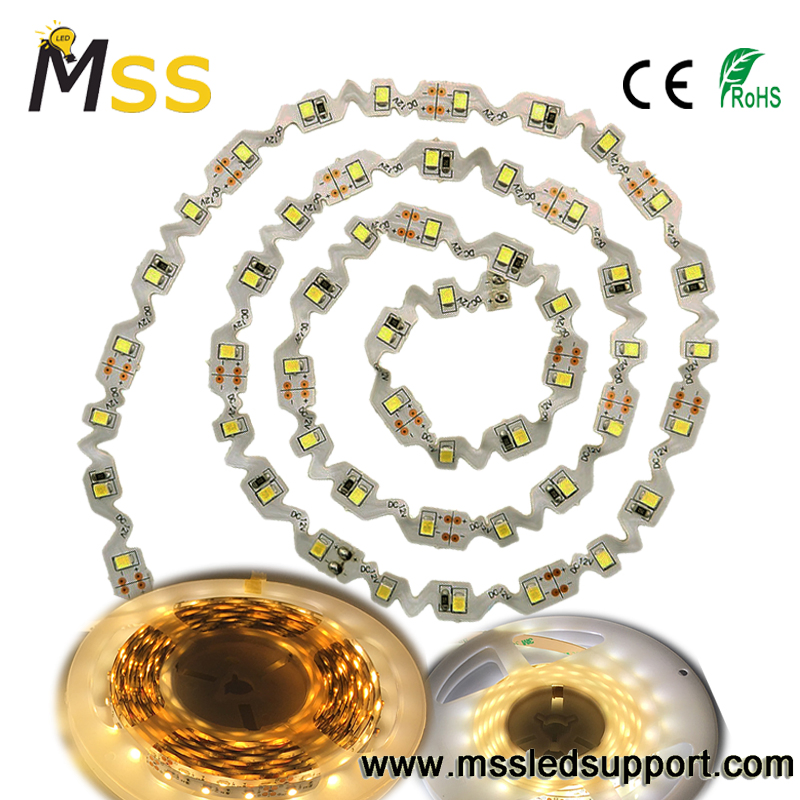 Ultra Slim 6mm S-Type LED Ribbon Zigzag Strip Light 12V DC Multi-Bend Flex LED Strip for Custom Shape Lighting