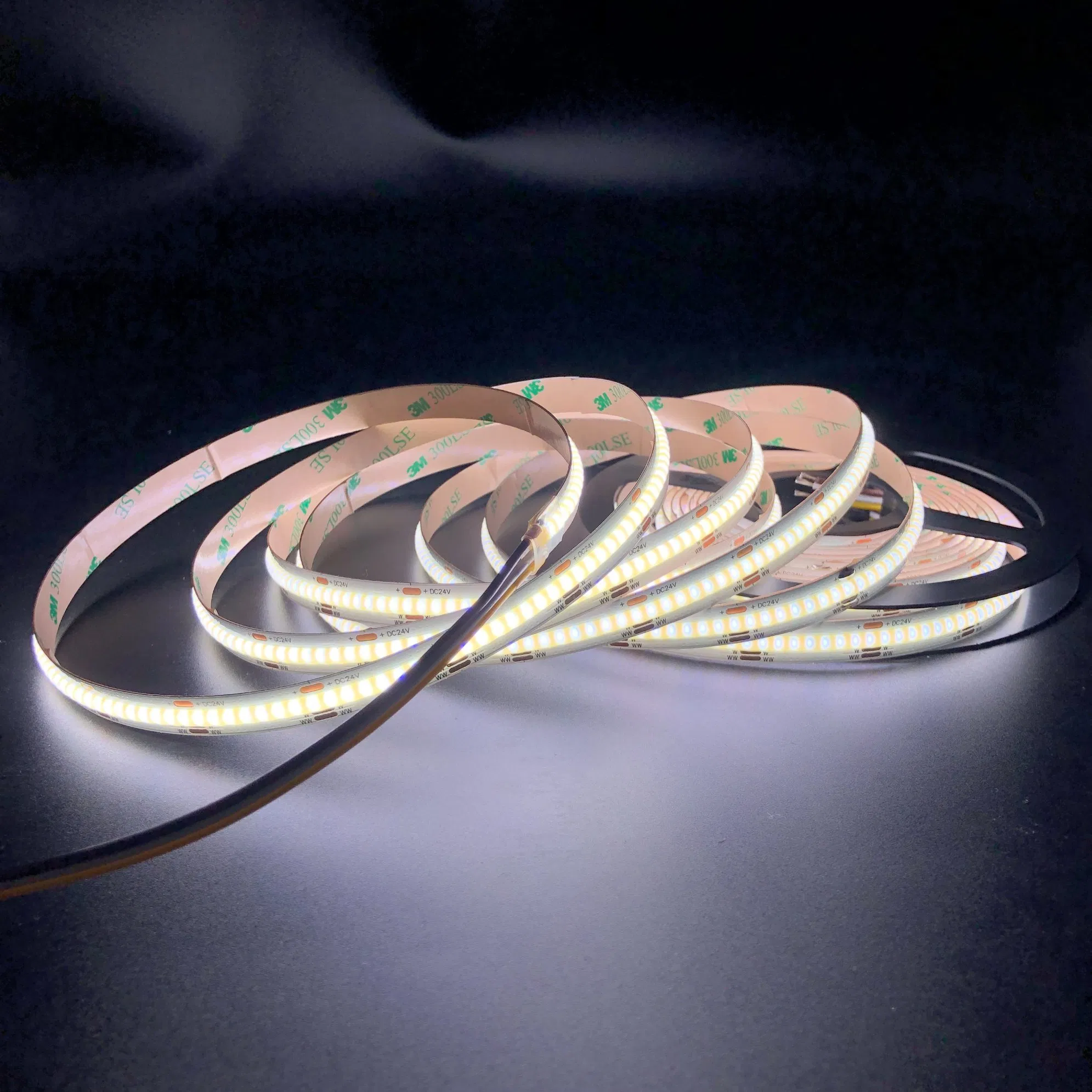 Dotless COB CCT LED Strip Light DC24V Adjustable White LED Tape Lighting