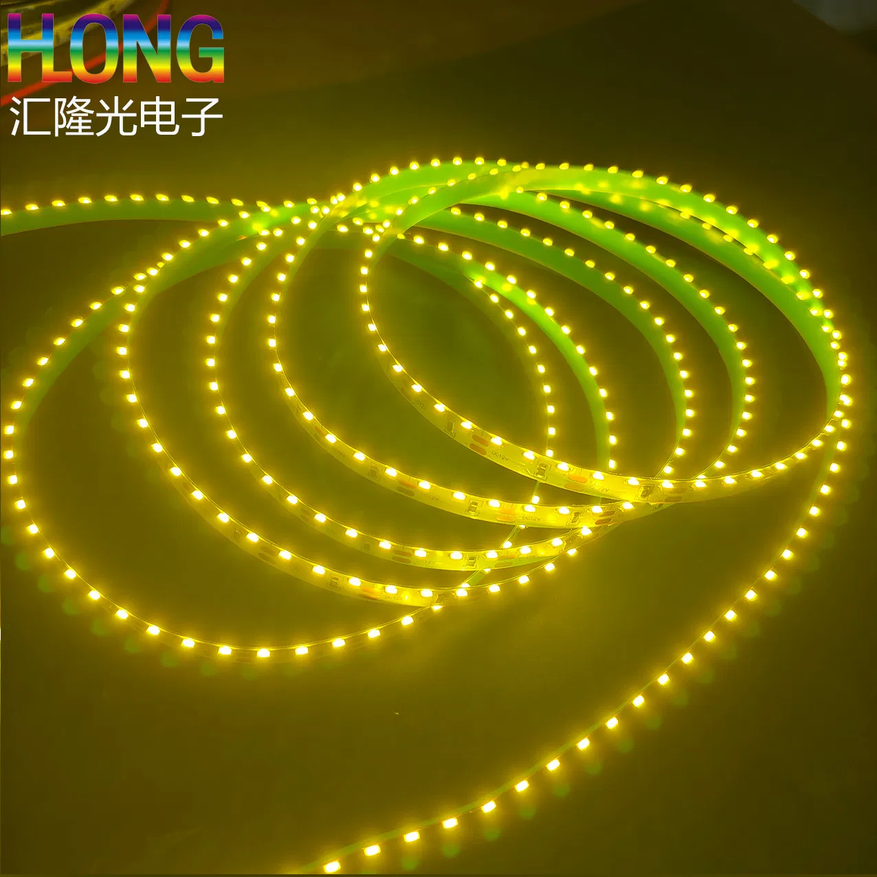 DC12V 120LEDs/M SMD3014 Side-Emitting LED Lemon Yellow Amber-Ish Flexible LED Strip for Decorative Lighting