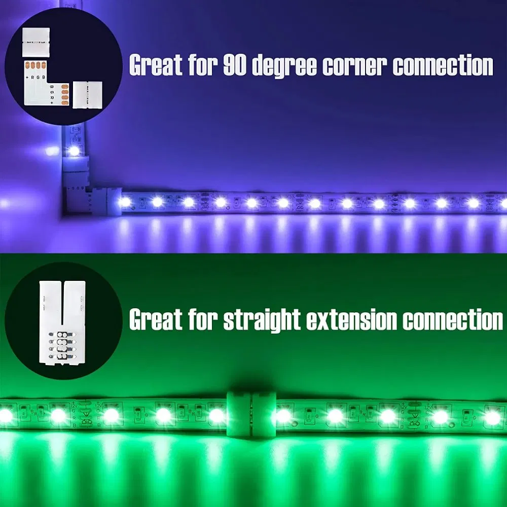 L Shape 4-Pin LED Connectors for Easy Installation