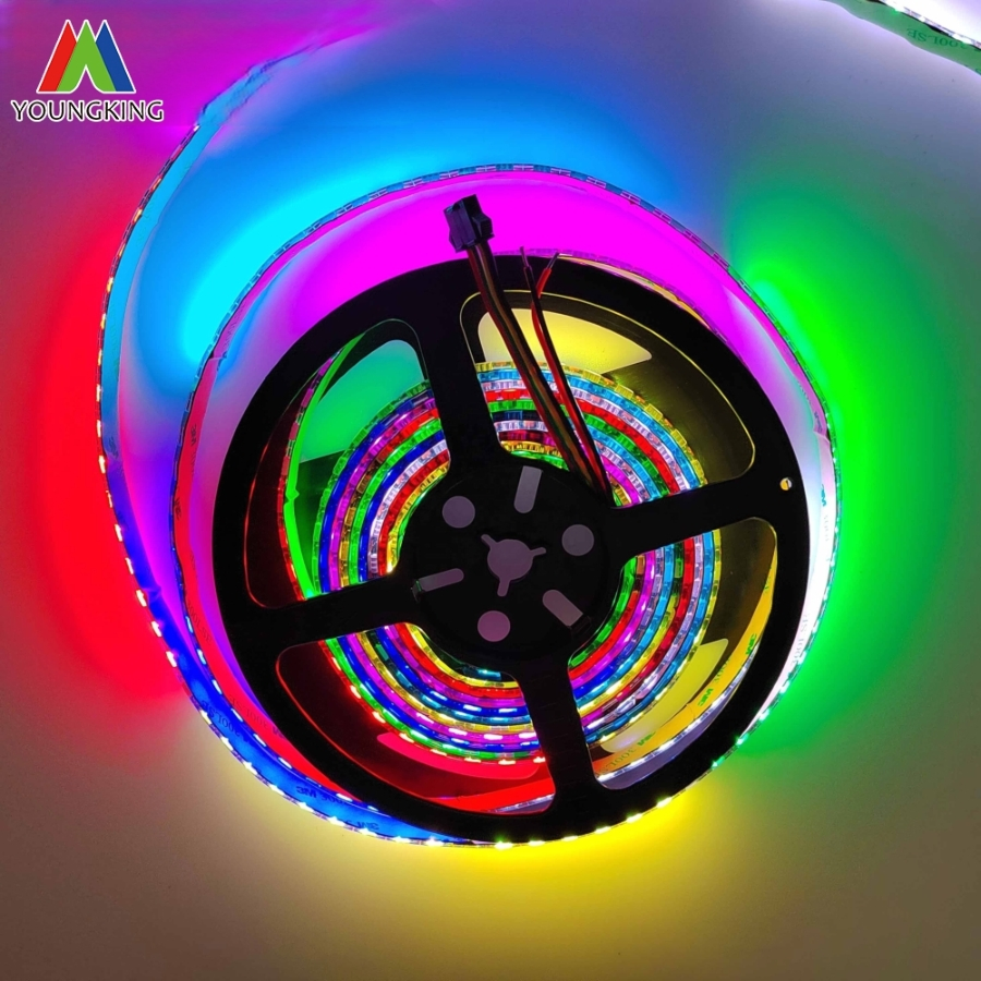 Addressable LED Strip Magic LED Strip 96 LEDs/M Bulit-in IC Apa102 5050 RGB 5V 12mm PCB RGB LED Strip