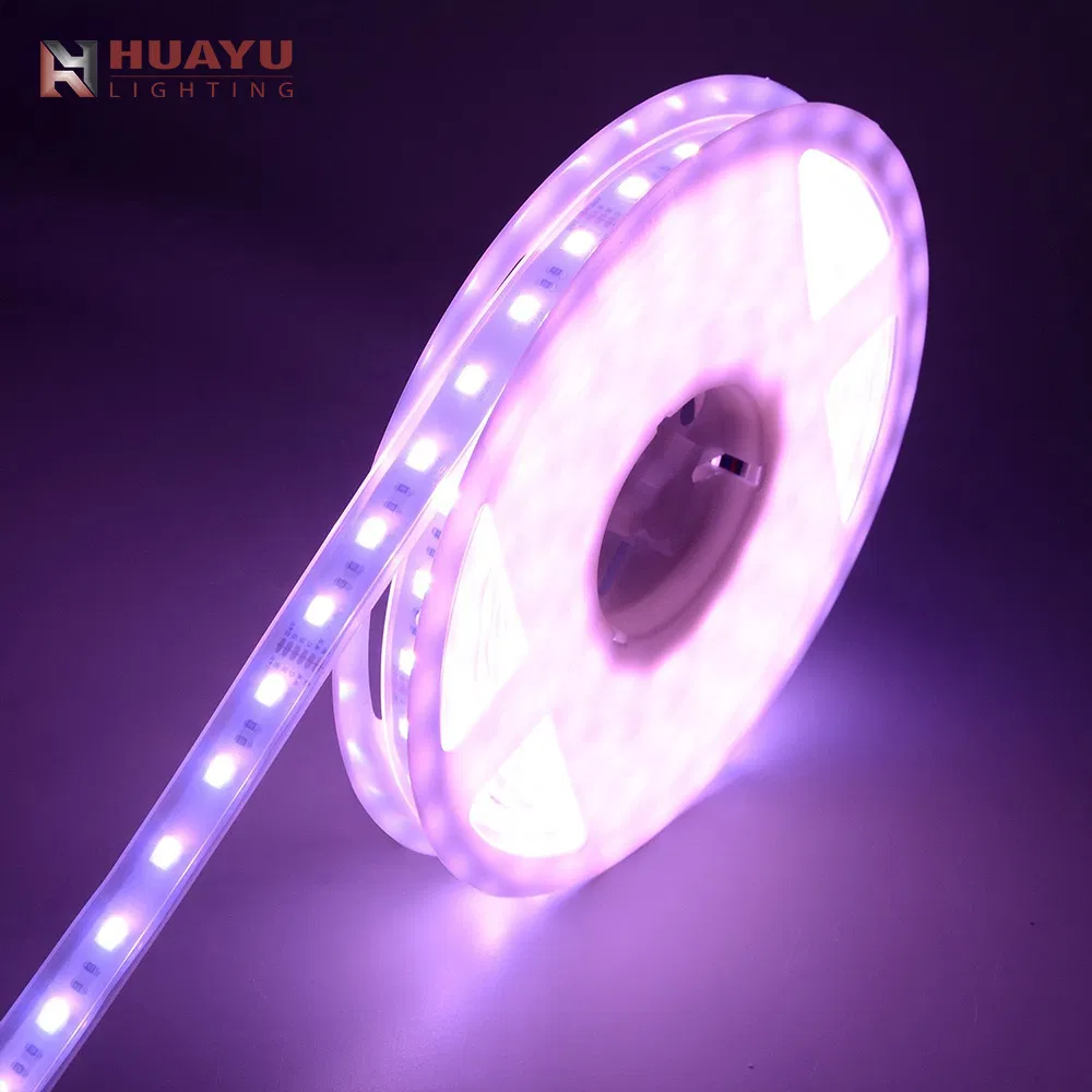High CRI95 RGB+CCT SMD5050 60 LEDs/M, 22W/M, Tunable White &amp; RGB Combined, IP65, Sanan Chip Flex Strip