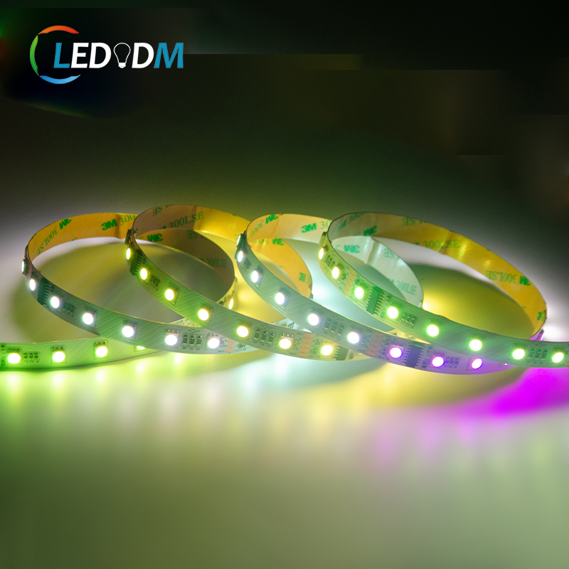 Factory Direct 24 Volt 24V DMX Controlled Ucs512 TM512 SMD5050 RGB Pixel Addressable LED Strips (ETL CE)