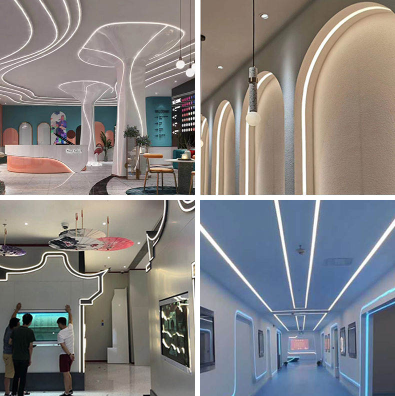 Customized Bendable Zigzag DIY LED Light Tape S Shape 6mm Ultra Slim Flexible Soft 2835SMD LED Strip Light Decoration Lighting