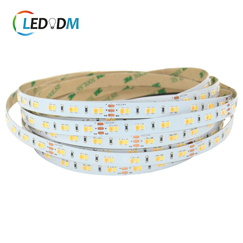 High Brightness CCT Tunable White 2835 24V 60LEDs 120LEDs/M LED Strip LED Light