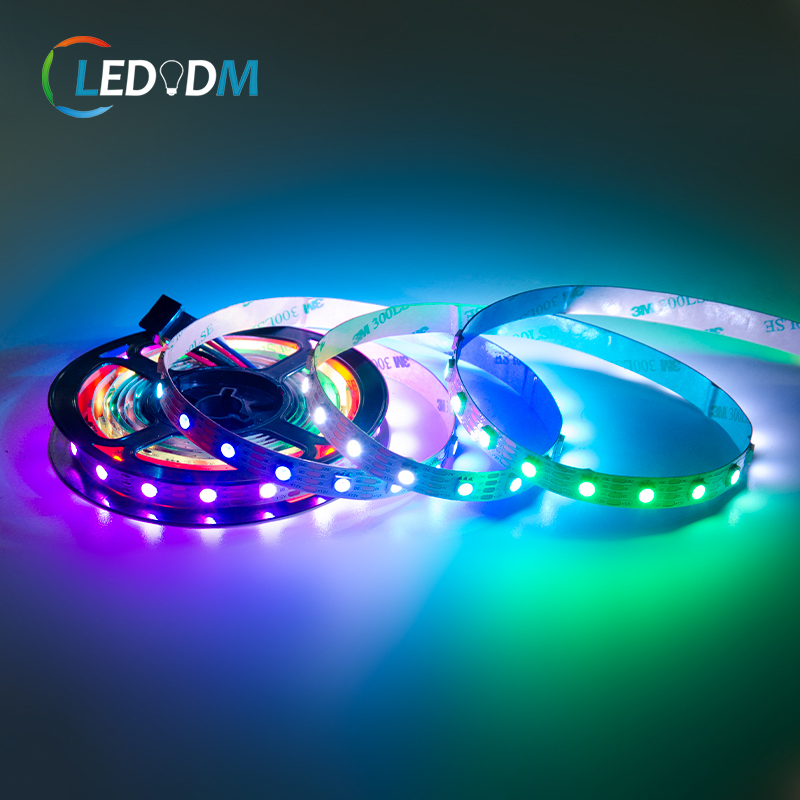 China Manufacturer 12V Ws2815 12 Volt 5050 RGB Color Chaging LED Strip Addressable LED Light Strips with ETL