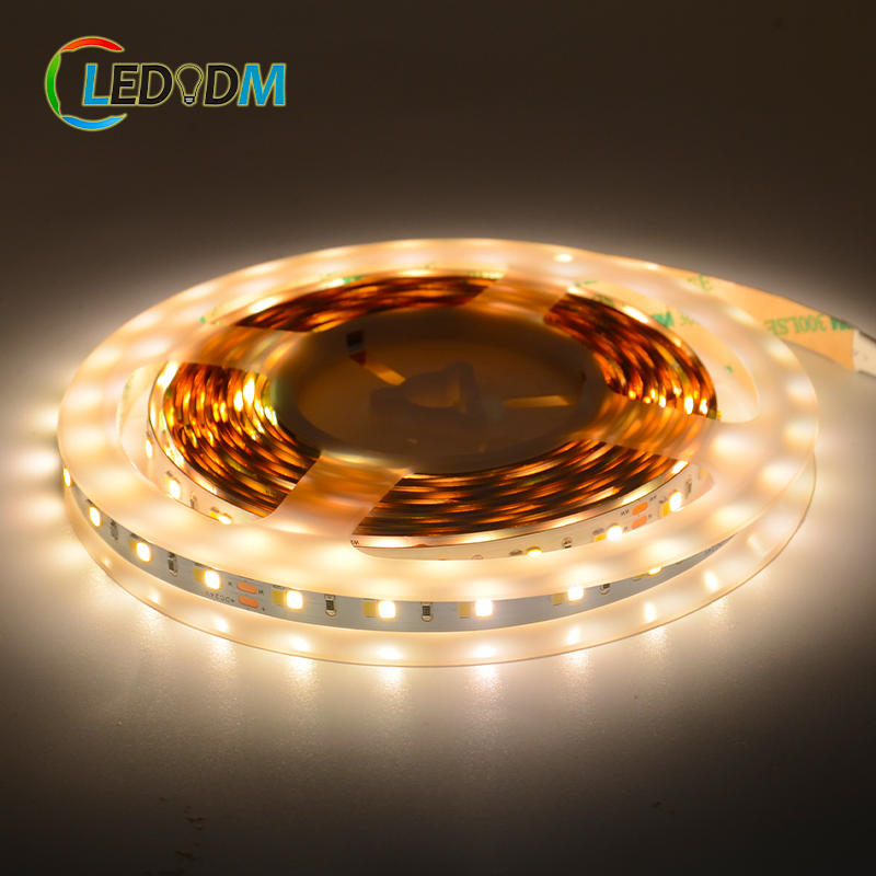 SMD2835 Dimmable and Tunable Color CCT 120LED/M DC24V White LED Strip Light