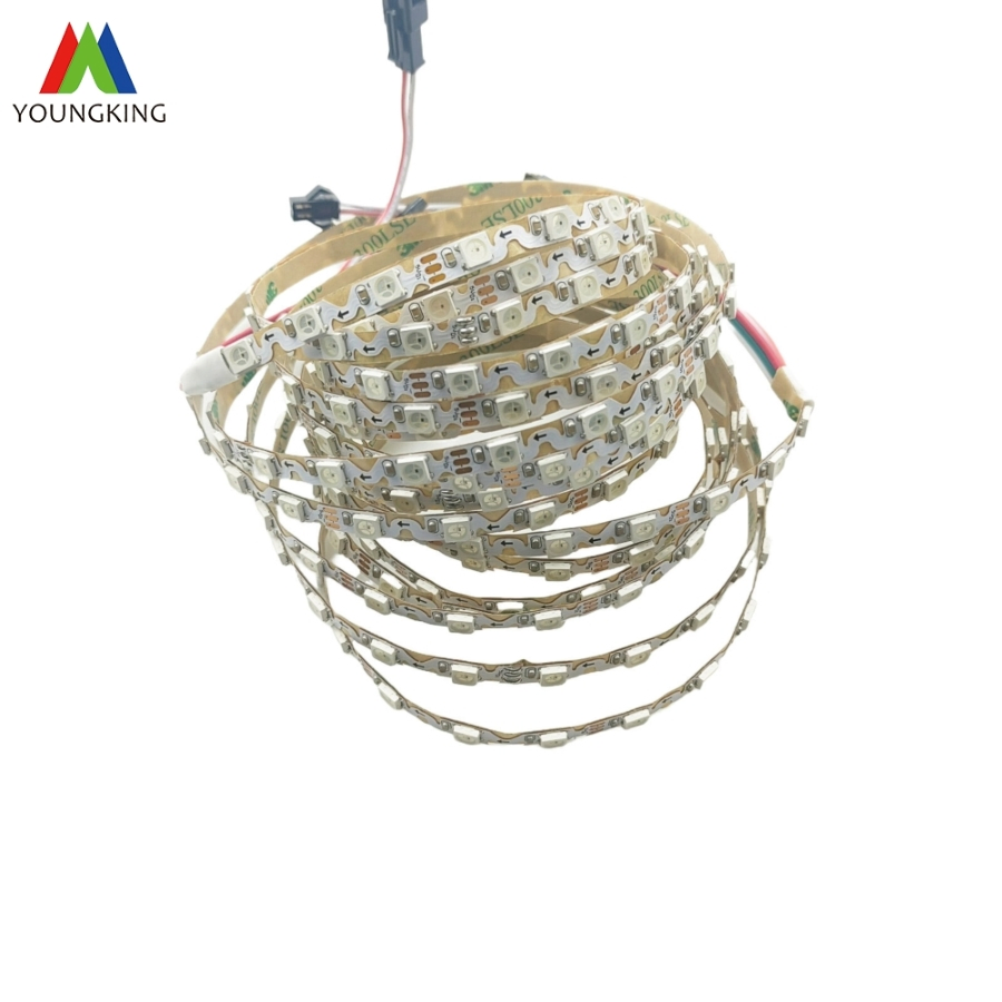 Zigzag 5V 5050 RGB Ws2812b Ws2812 Tape 5mm 6mm 48 LEDs 60LED/M 5m Smart Rgbic Bending S Shape Type Zig Zag LED Flexible Strip