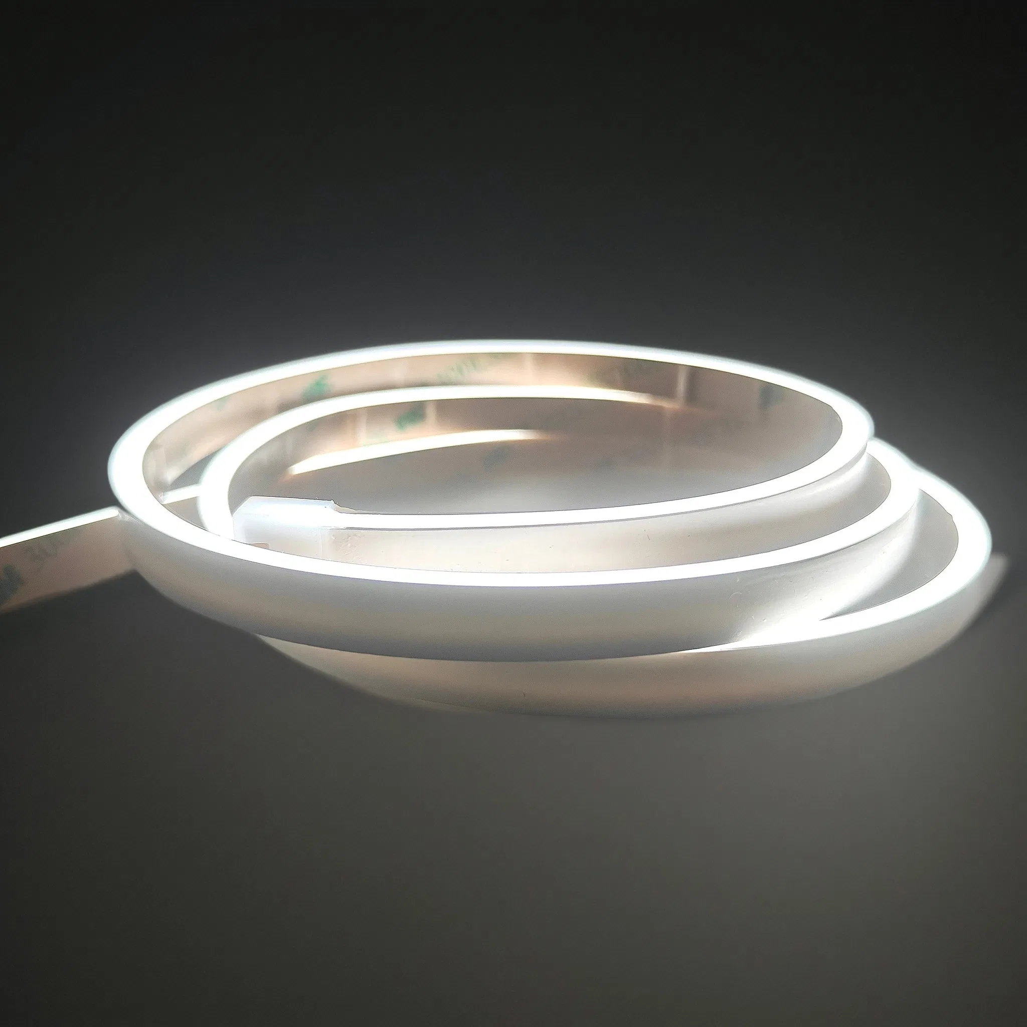 IP68 0804 Dual Color Ultra-Thin 12V 24V 480 Lamp COB Neon Silicone White LED Strip for Landscape Solid Side Emitting Black