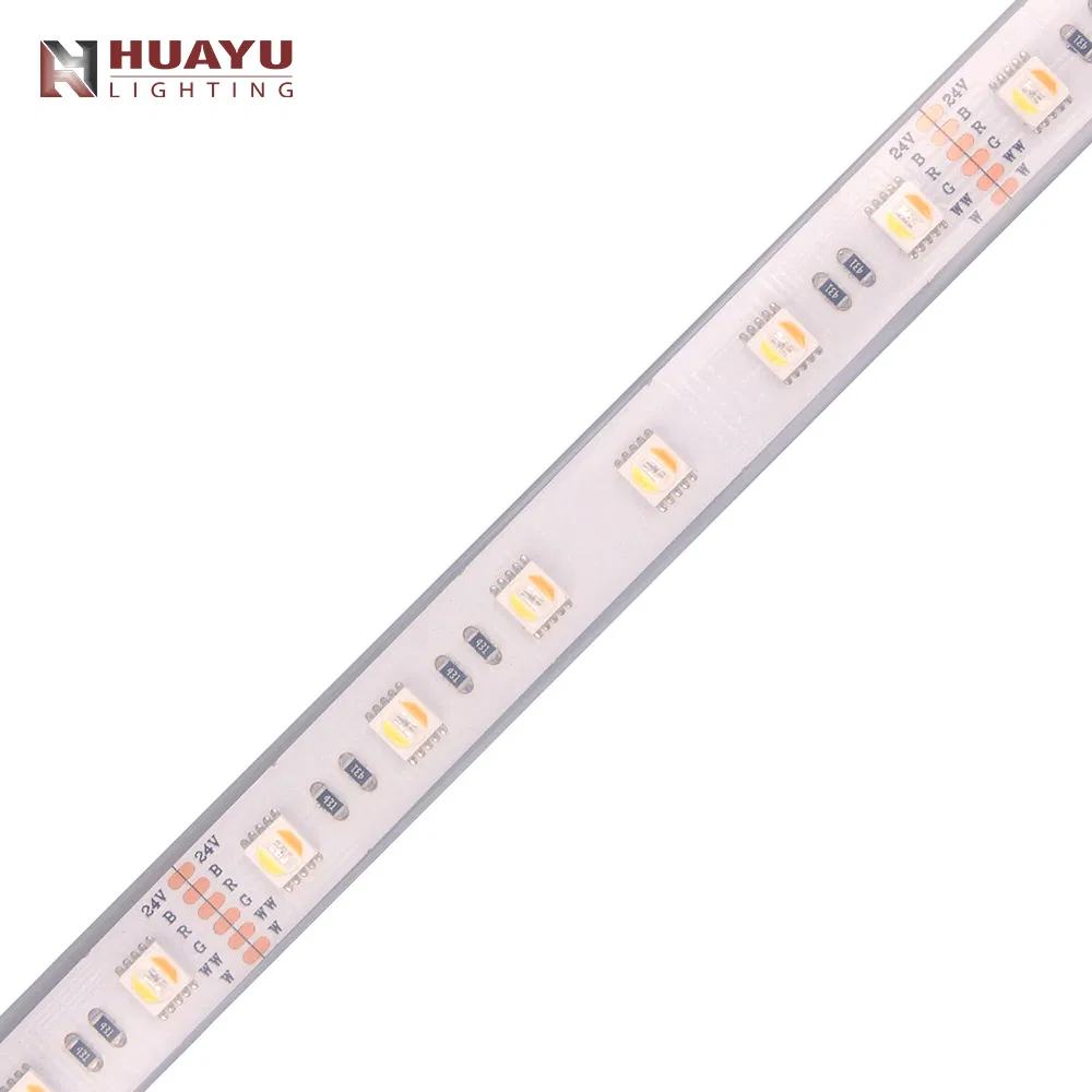High CRI95 RGB+CCT SMD5050 60 LEDs/M, 22W/M, Tunable White &amp; RGB Combined, IP65, Sanan Chip Flex Strip