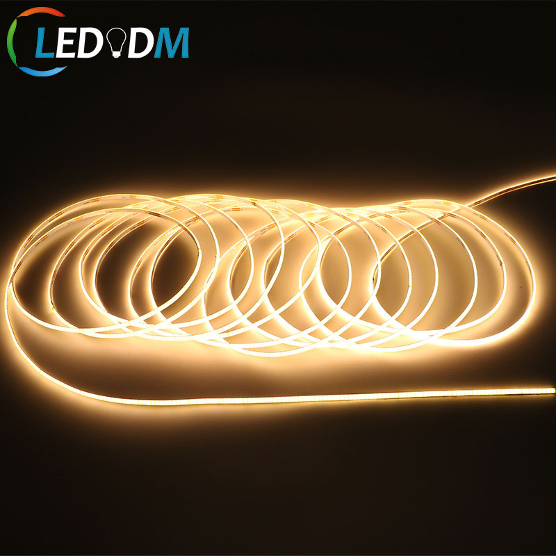 Flexible Brightest 12V 12 Volt 24V 480chips/M 3mm 4mm 5mm Outdoor 3000K CRI 90 Fcob COB LED Strip (ETL CE RHoS)