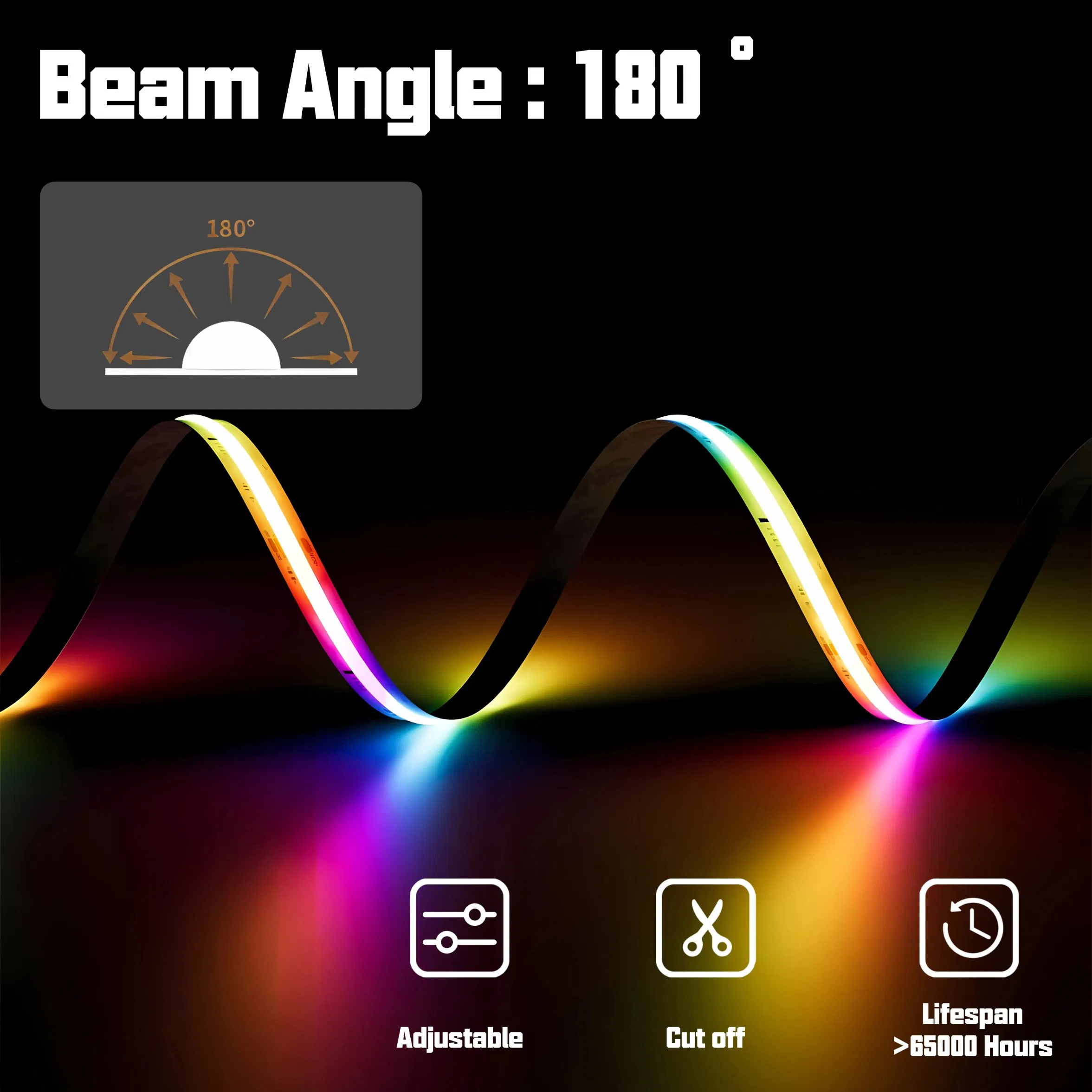 Full Dream Color COB Rgbic LED Strip 12/24V 420 576 720LEDs/M Ws2811 Pixel Strip Light RGB Addressable LED Ribbon for Room Decor