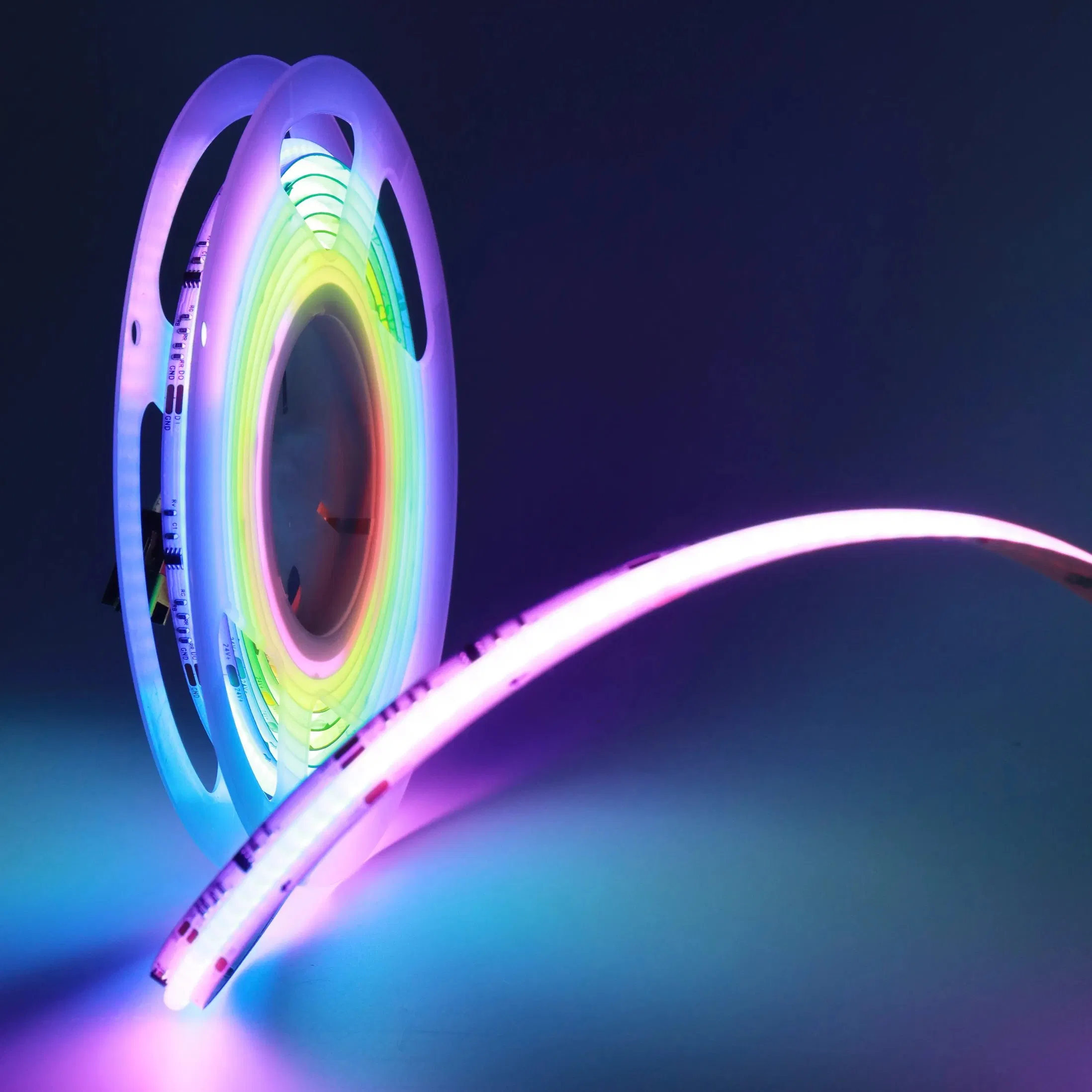 Full Dream Color COB Rgbic LED Strip 12/24V 420 576 720LEDs/M Ws2811 Pixel Strip Light RGB Addressable LED Ribbon for Room Decor