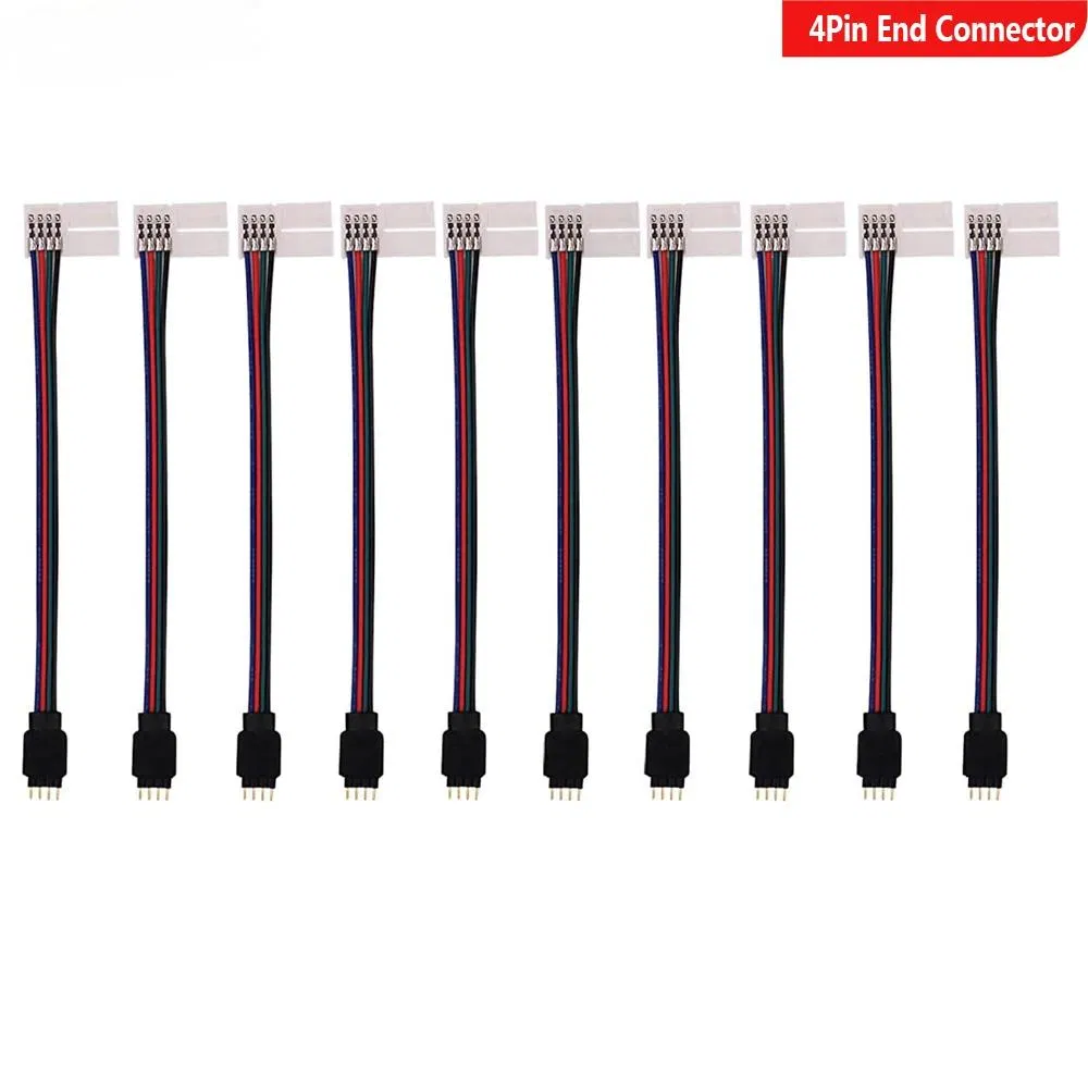 1-10 PCS/Lot 4 Pin RGB Connector Cable for SMD 2835 5050 RGB LED Strip Lighting Connector