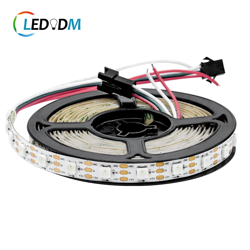 China Manufacturer 5V Ws2812b Ws2812 Sk6812 5050 RGB Color Chaging LED Strip Addressable Pixel Digital LED Lighting Strip with ETL