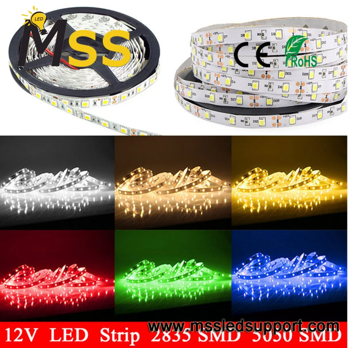 DC12V Nonwaterproof White 5050 60LED/M LED Tape