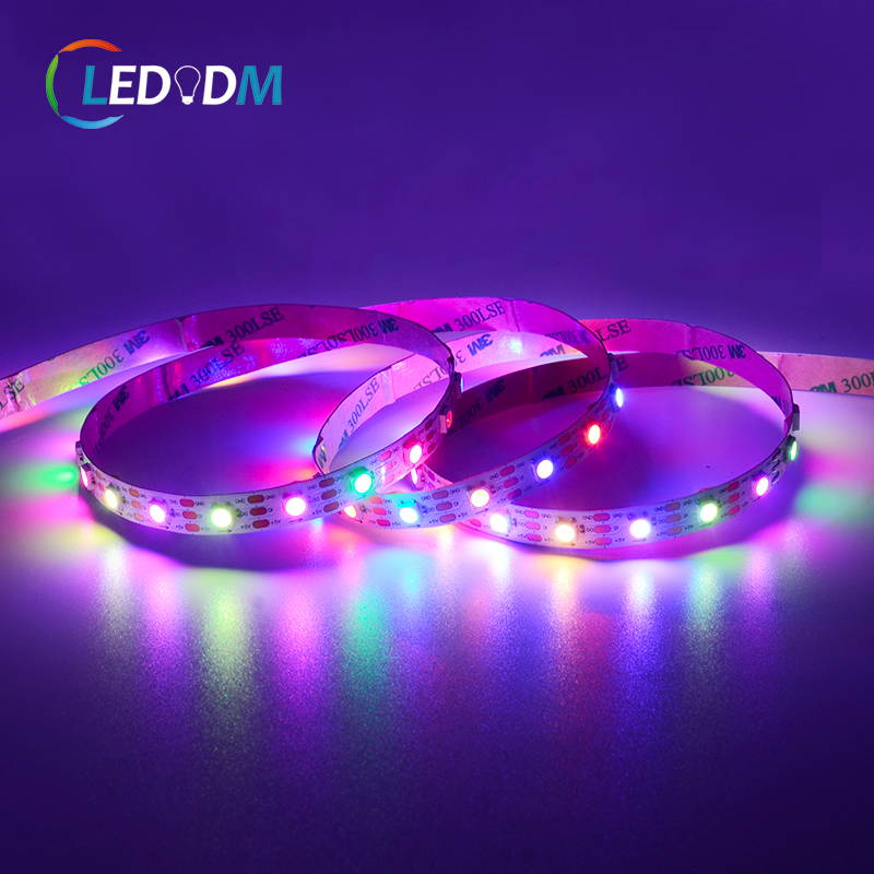 China Manufacturer 5V Ws2812b Ws2812 Sk6812 5050 RGB Color Chaging LED Strip Addressable Pixel Digital LED Lighting Strip with ETL