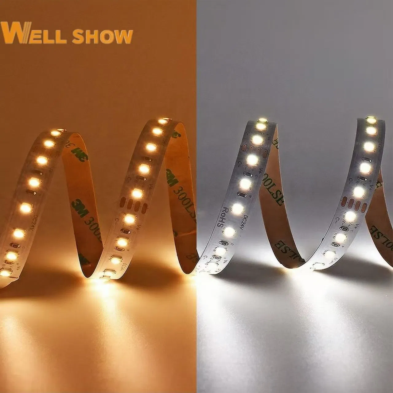 High CRI95 Tunable White LED Strip Light 240LED/M 2835 Dual Color Light