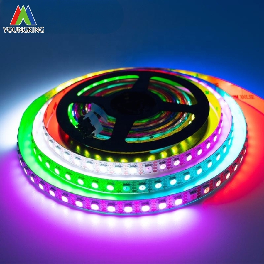 Addressable LED Strip Magic LED Strip 96 LEDs/M Bulit-in IC Apa102 5050 RGB 5V 12mm PCB RGB LED Strip