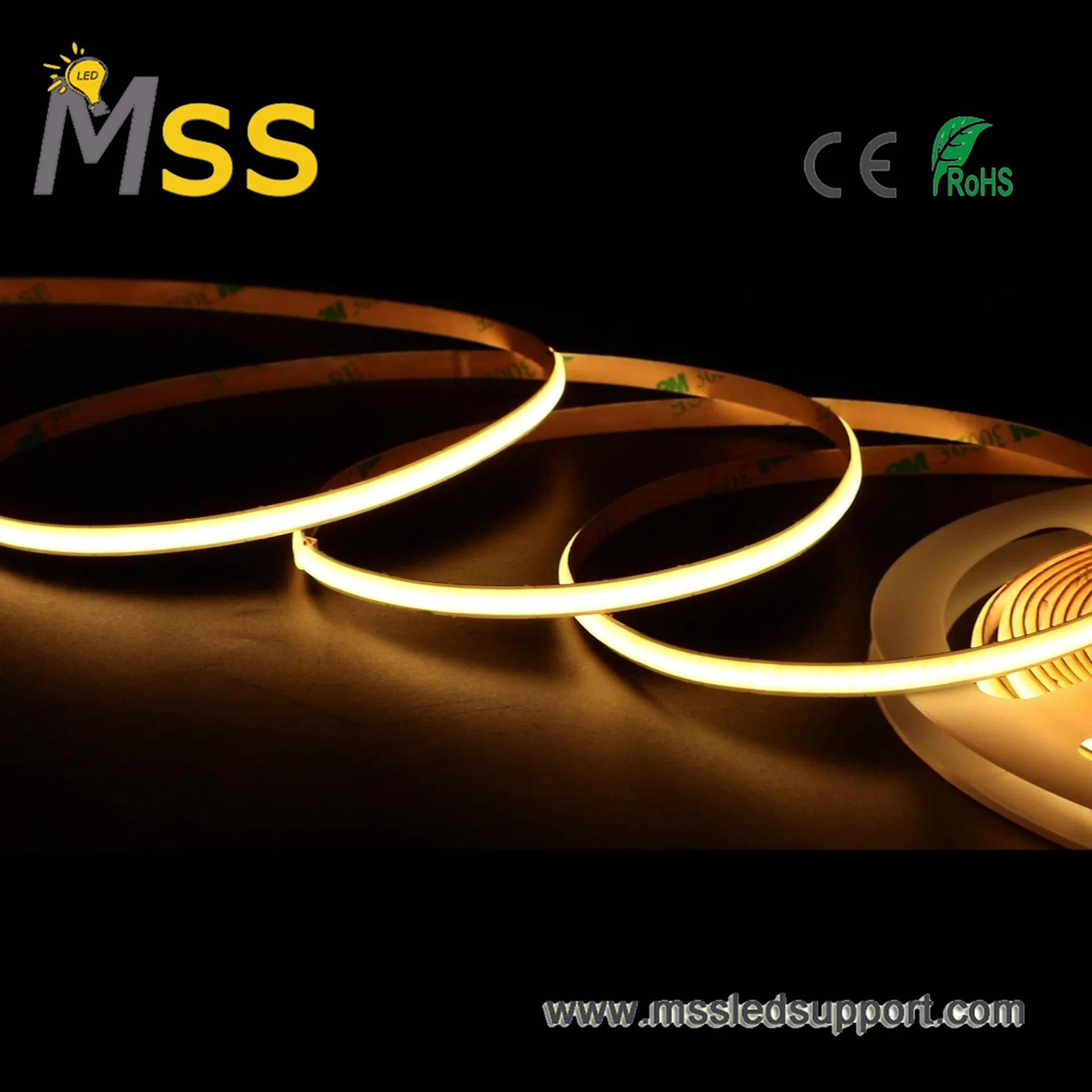 Custom High CRI 90 95 98 COB 2700K 3000K 4000K 6000K Ultra Narrow 5mm 4mm 3mm COB LED Strip for Cove Lighting