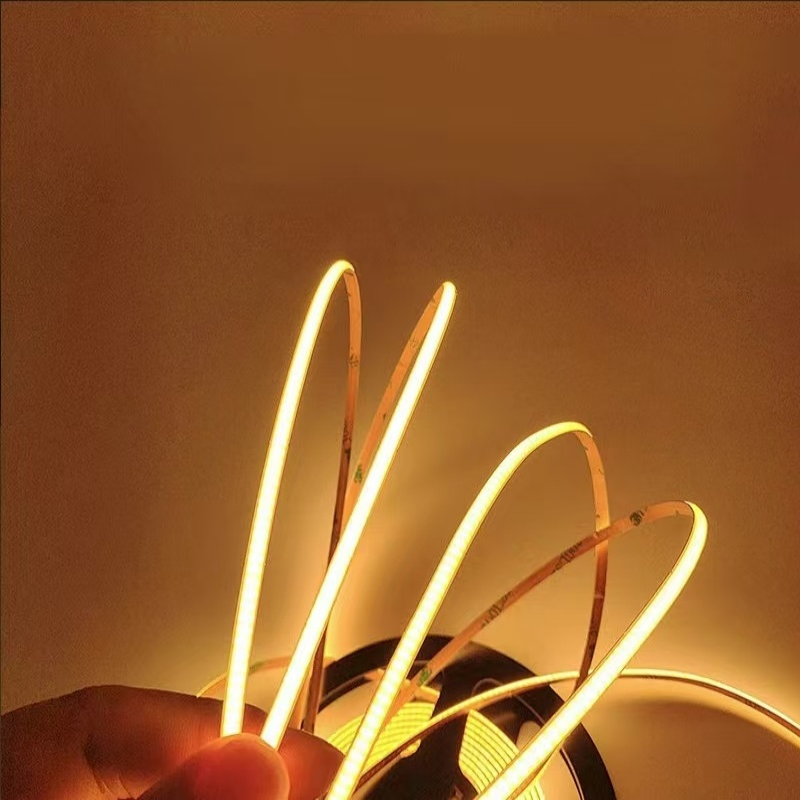 Ultra Narrow 3mm COB Strips Light 384LEDs/M 12V DC 7W/M Flexible Cuttable LED Ribbon for Indoor Christmas Hotel Home