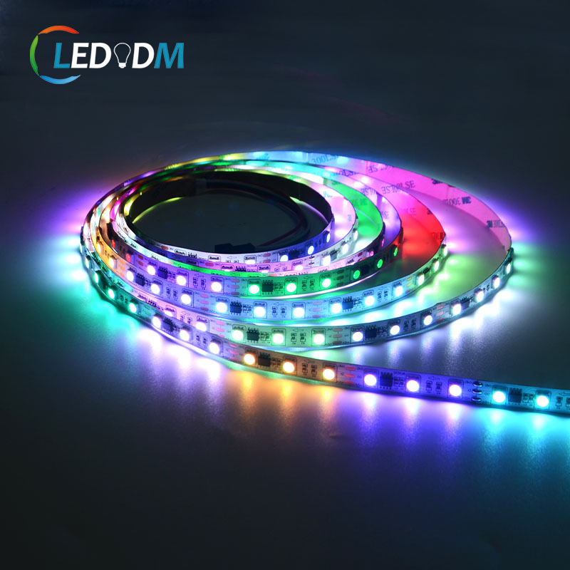 Spi Ws2811 IC Addressable Dream Color RGB 60LEDs/M 12V 24V Smart Digital LED Strip