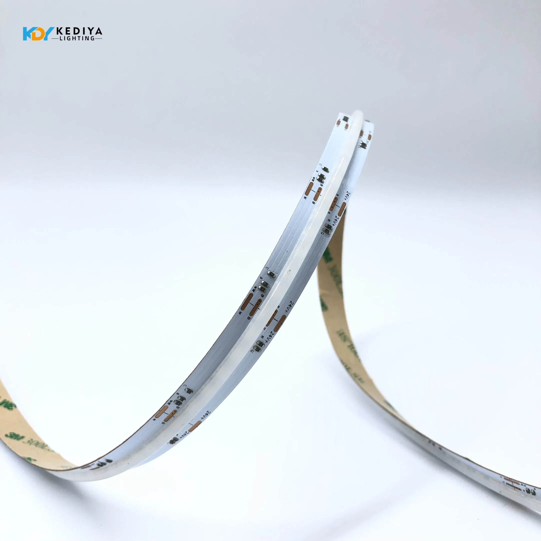 24V COB Rgbcct LED Strip Light 840 Chips/M Colorful Dotless RGB + Tunable White LED Tape Flexible Lighting for Home &amp; Commercial