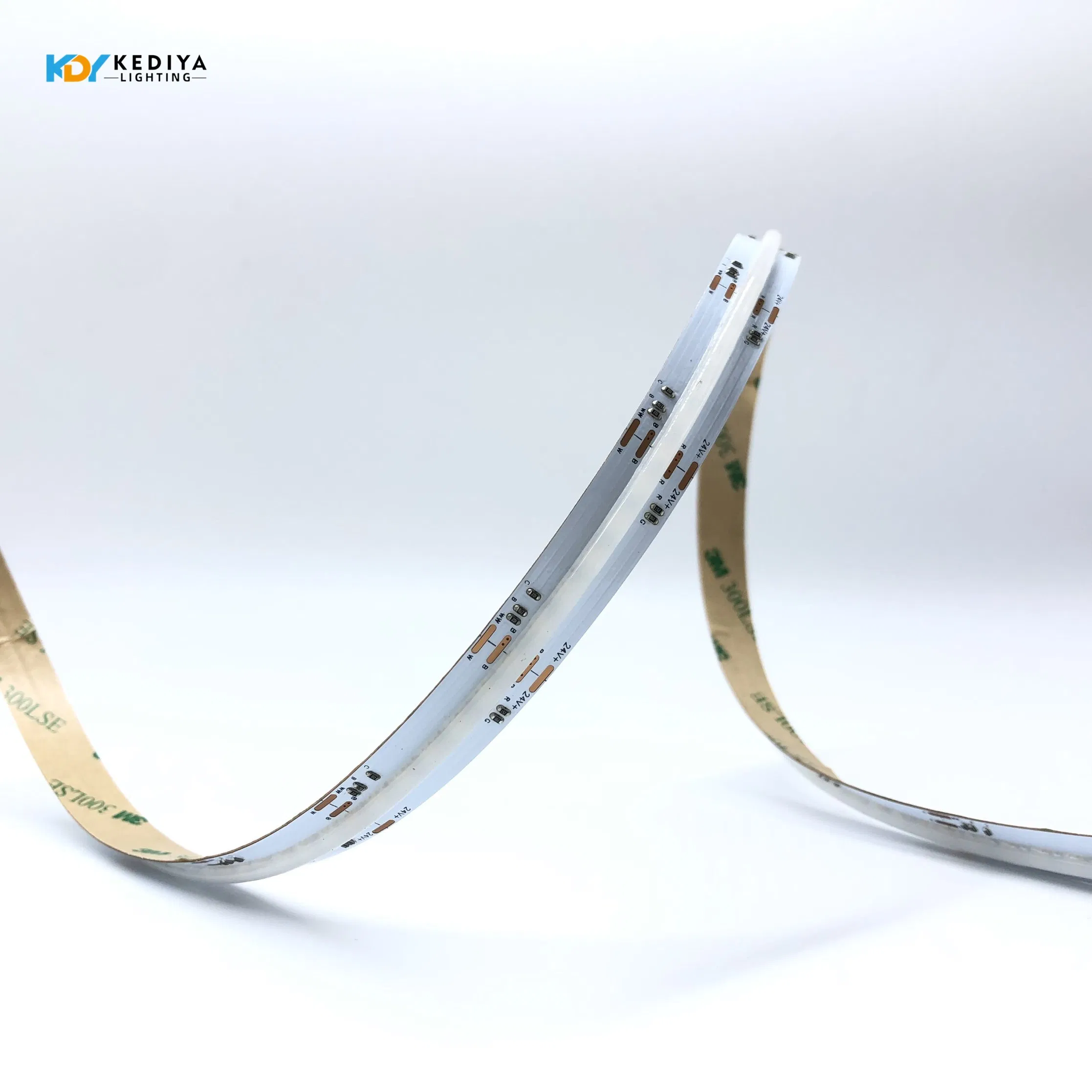 24V COB Rgbcct LED Strip Light 840 Chips/M Colorful Dotless RGB + Tunable White LED Tape Flexible Lighting for Home &amp; Commercial